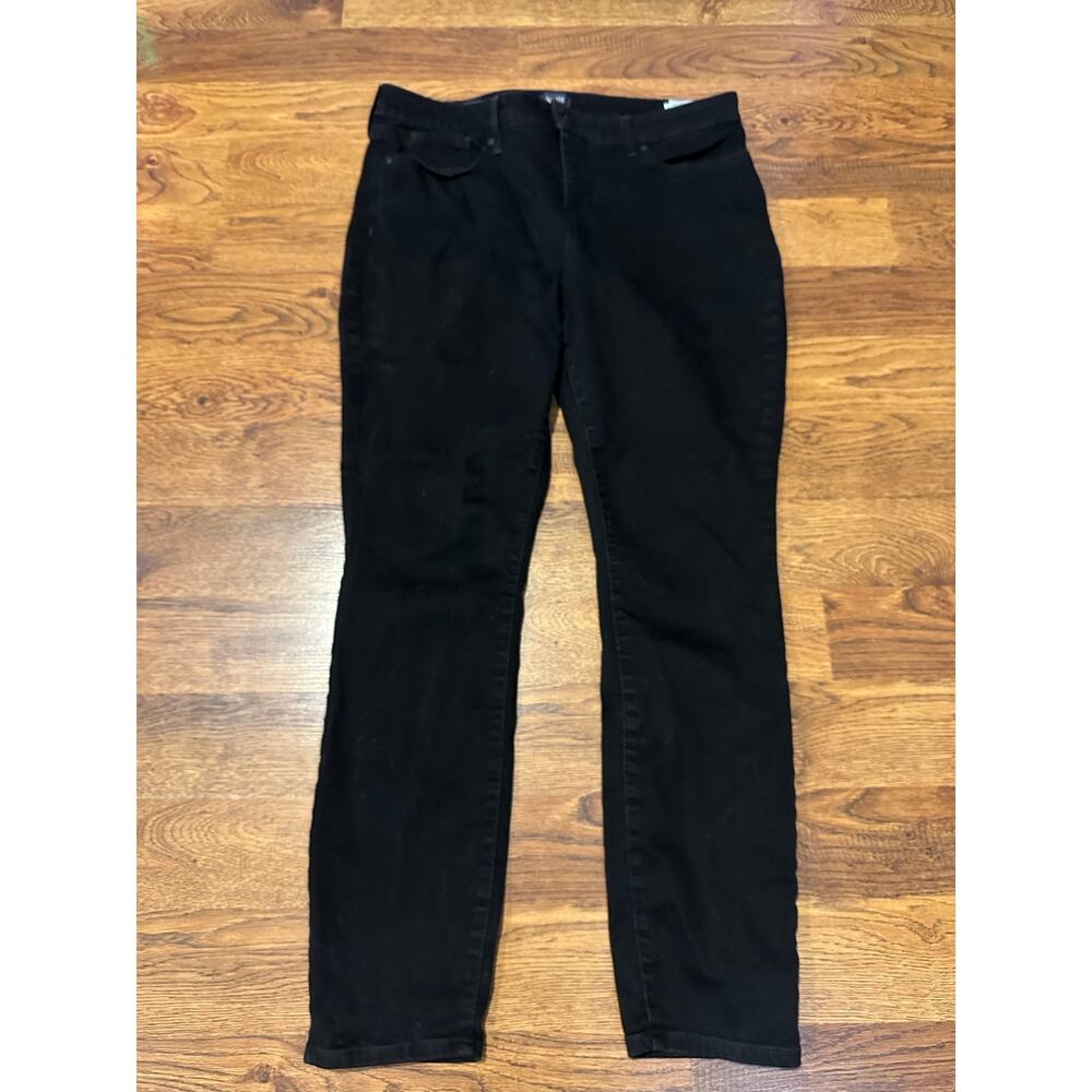 NYDJ Ami High Rise Skinny Jeans Black Size 16 Lift Tuck Flattering Fit Stretch